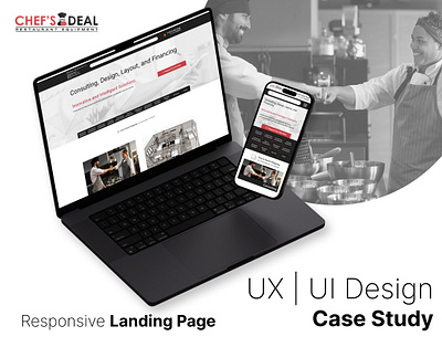 Chef's Deal Responsive UX | UI Design Case Study chefs equipment industrial kitchen wireframe
