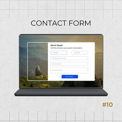 Daily UI Day-10/100: Contact Form contact form designchallenge designing ui uiuxdesign ux visual design