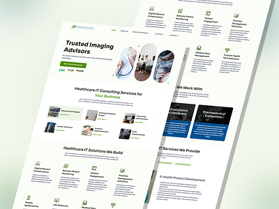 Healthcare IT Consulting Service - UI/UX Design figma landing page modern design ui ux website design