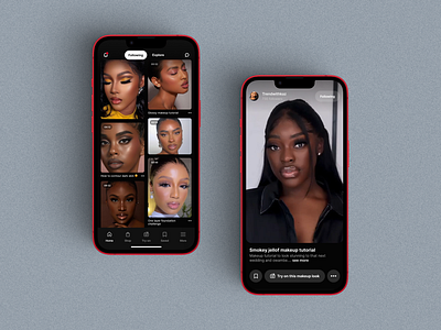 Kiyoshi.app - AR Makeup guide app darkmode design makeup ui