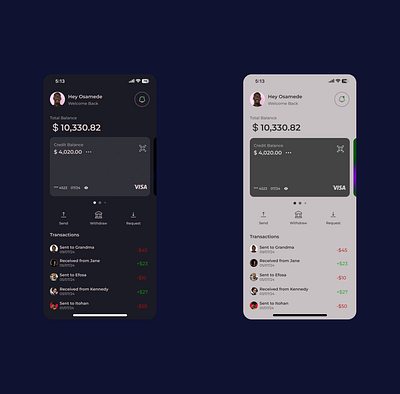 homepage design iphone money transfer ui uiux