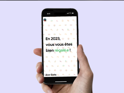 Récap' de l'année UberEats récap 2023 story instagram uber eats