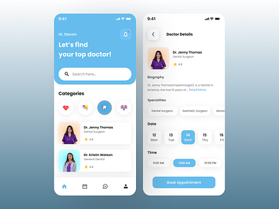 Medical Appointment 2d app branding design design concepts designs figma graphic design icons landing page medical ui user experience user interface ux