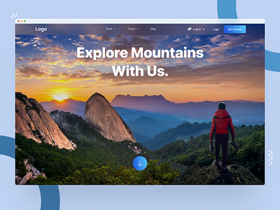 Parallax animation animation design explore figma logo mountains parallax ui