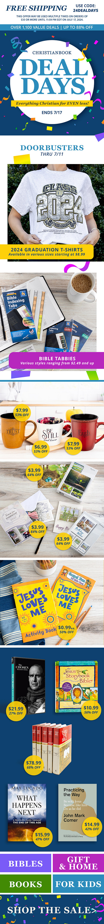 Deal Days Email #1 - Christianbook Sale branding email design graphic design typography web graphics