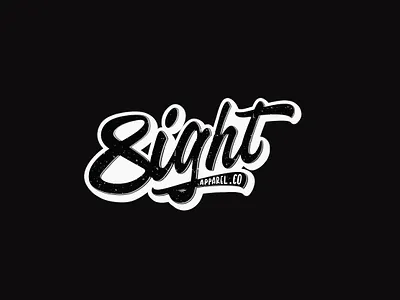 8ight Apparel.co apparel brand calligraphy clothing design illustration lettering logo logotype ui