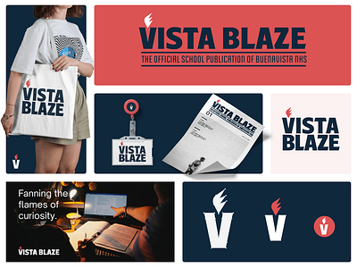 Vista Blaze Logo design graphic design icon identity logo logotype newsletter publication school student