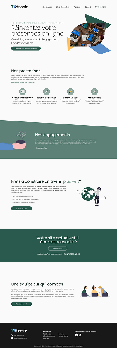 Maquette | Site Webecode branding design digital graphic design ui ux