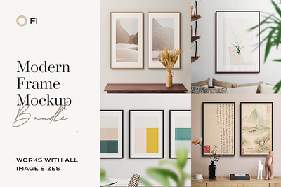 Frame Mockup Template Bundle Kit art bundle frame interior mock up mockup print template wall