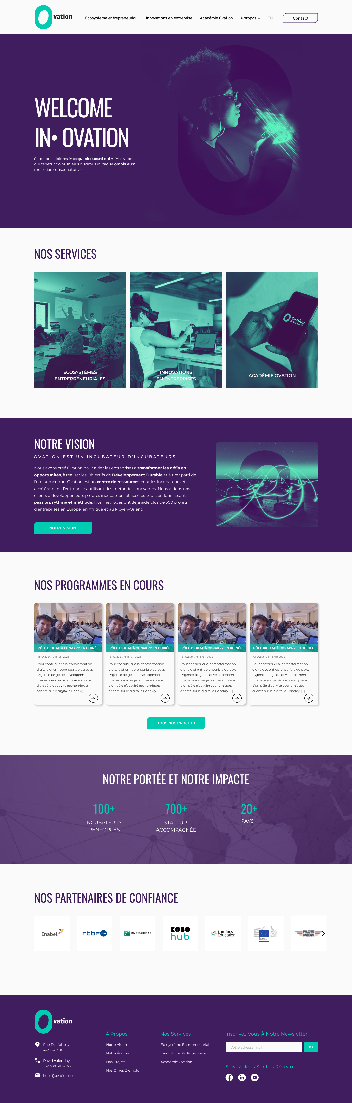 Maquette | Site Ovation.eco branding graphic design ui