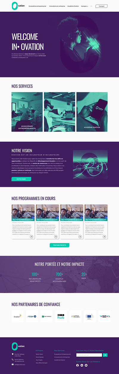 Maquette | Site Ovation.eco branding graphic design ui