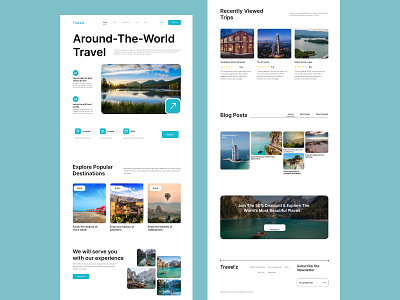 Travel Website ui website design