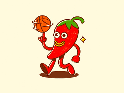 Chili Mascot - Paprika badge branding chili chili hot design graphic design hot chilis hot peppers hot sauce illustration logo mascot character mascot design mascot illustration pepper piment red pepper spicy typography vector