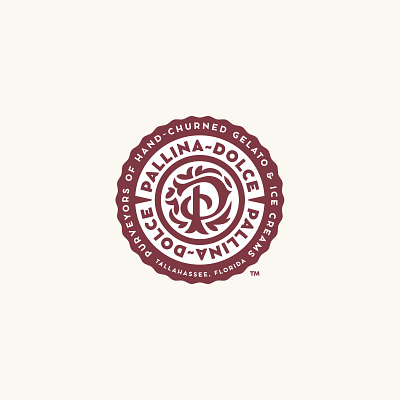 Pallina Dolce Gelato branding flourish logo logo design restaurant restaurant branding restaurant logo