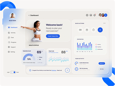 Fitness Fury Dashboard 2024 app design body measurements body weight calories burned dashboard energy level everyone fitness class nutrition pace performance trends speed trend 2024 ui ui design uiux web app workout schedule