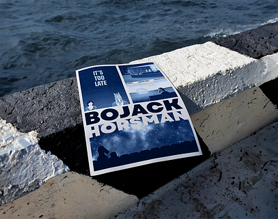 Bojack Horsman | Poster 007 blue bojack bojack horsman composition dark design gradient graphic design horsman night poster