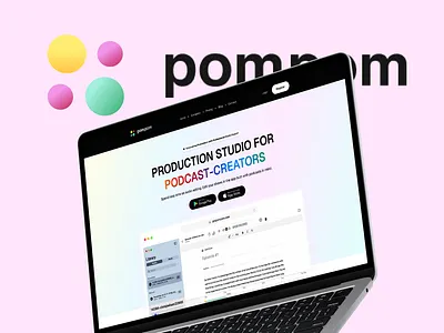 Pompom - Production studio for podcast-creators design illustration saas design ui web design
