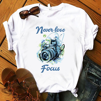 Camera T-shirt Design Template camera camera t shirt design graphic design modern t shirt design t shirt t shirt design t shirt template trendy t shirt design