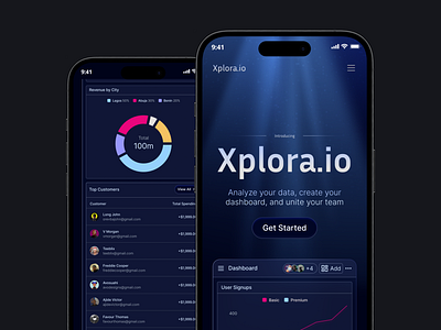 Xplora.io branding graphic design motion graphics ui