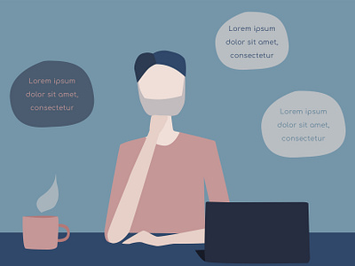 working from home illustration remote work