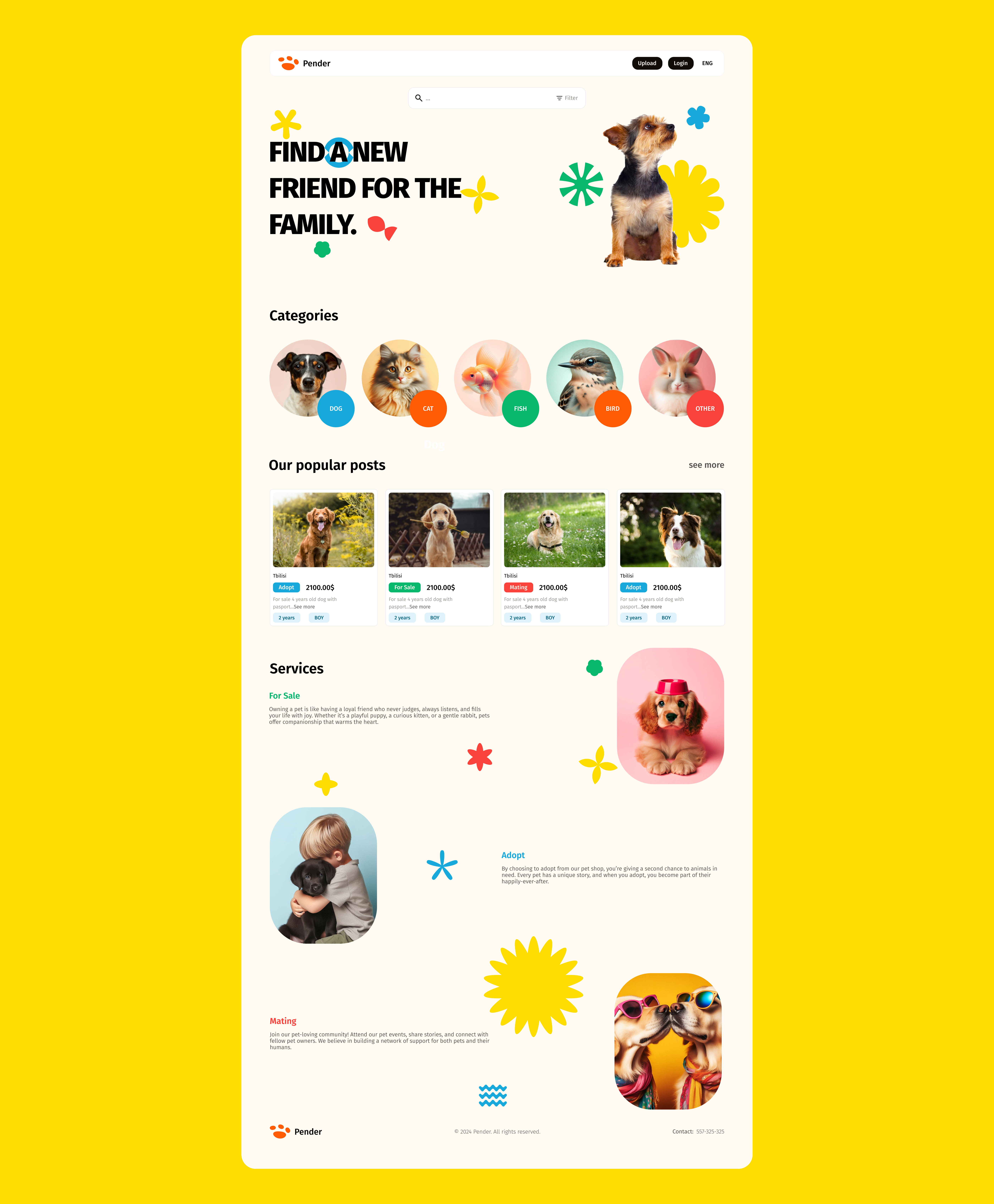 Pender.ge - Redesign Landing Page design figma ui ux