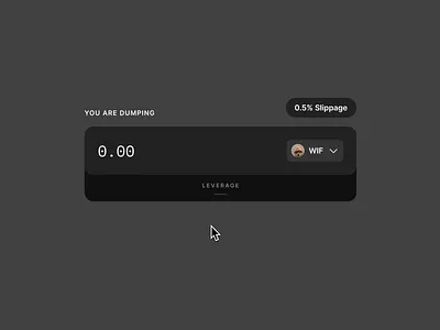 Slider Component component crypto dump leverage slider ui