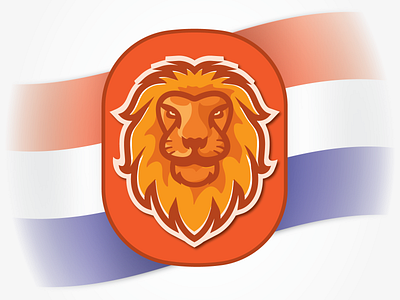 Hup Holland Hup! design dutch euro2024 football graphic design icon illustration lion logo netherlands nl soccer vector