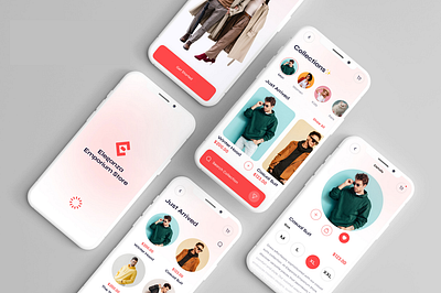 Eleganza Emporium Store Mobile App 2024 all application cart checkout e commerce every one fashion mobile mobile app mobile shopping online store payment gateway product listings shopping trends 2024 ui design user experience user interface uxui design