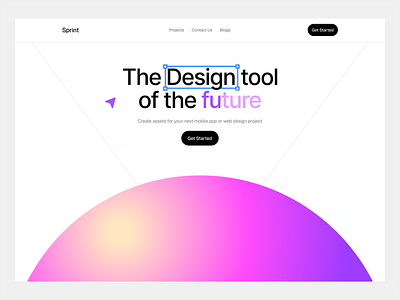 Sprint website design concept design design tool gradient illustration minimal product design ui design web design webdesign