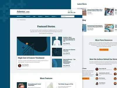 Featured Stories Hub ui ux web design