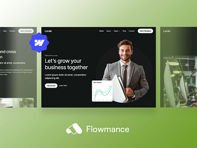 Loraic - Elegant Consulting Webflow Template agency template branding design illustration template webflow webflow template webflowtemplate websitedesign