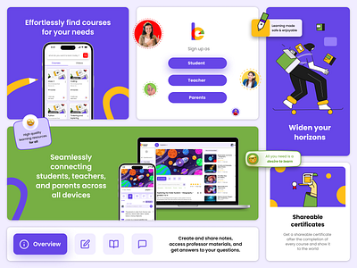 📚 Beyond Exams - Education Platform UI Elements app app design app ui concept design education elements graphic design interaction design interactive elements interface design kids learning pupil purple school ui ui ux website website ui