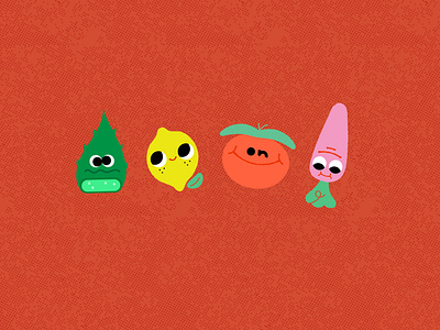 Daily Art 01 - Stay Healthy daily flat fruit geometric illustration kawaii snack texture