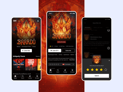 🎧 Eight - The Podcast App app app design audio audio app boys like me concept design eight episode page graphic design homepage illustration listen player podcast rating spotify ui ui ux