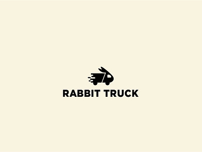 Rabbit Truck graphic design logo