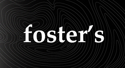 Packaging design for Foster's Gin branding graphic design logo packaging