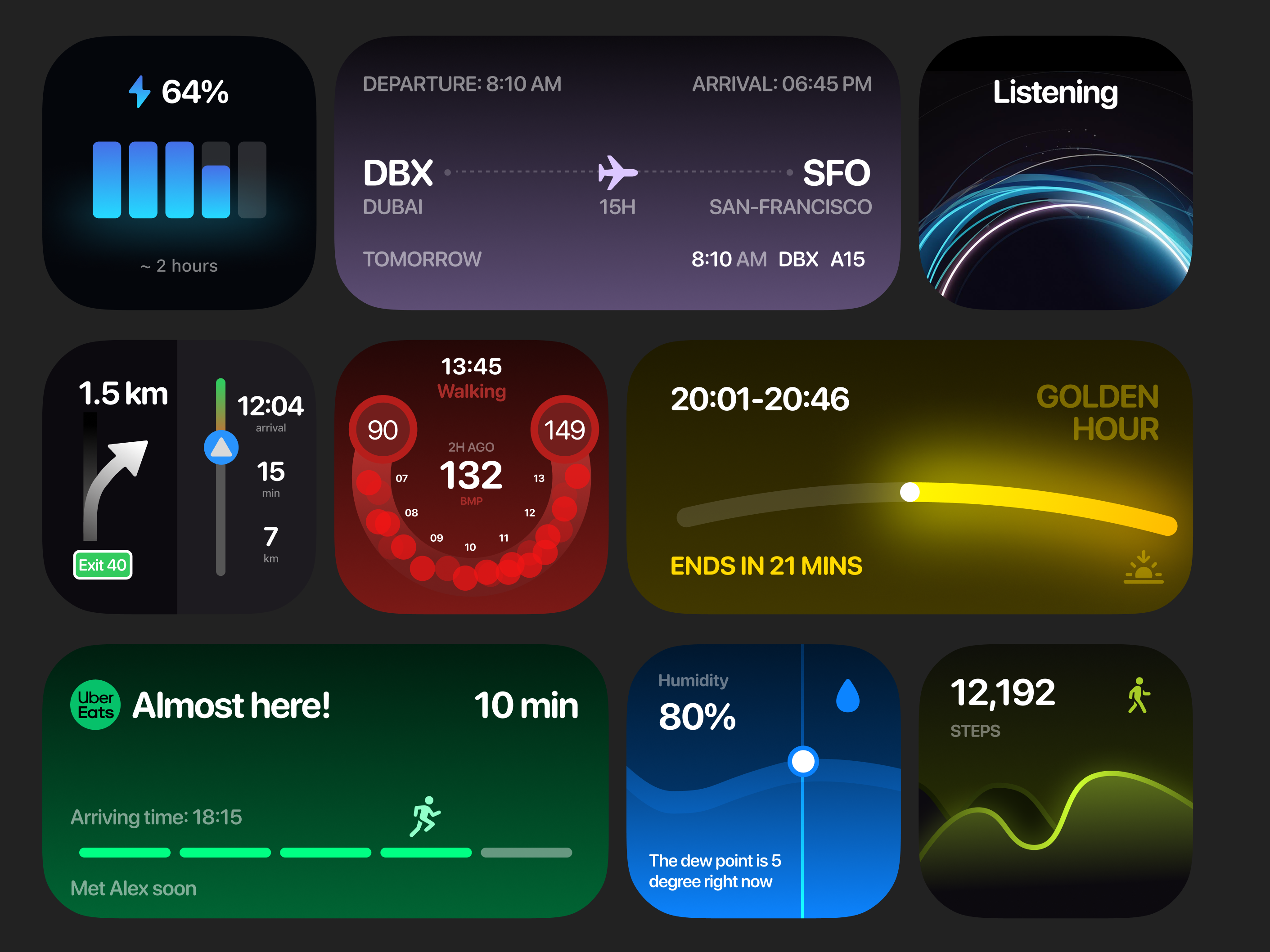 Pack of widgets for iOS