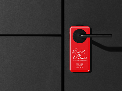 Bold Hanging Door Tag Design for Booktok bold branding print red