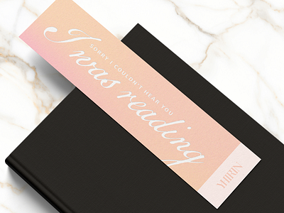 Deboss Bookmark Design for Booktok Influencers branding deboss pink print serif