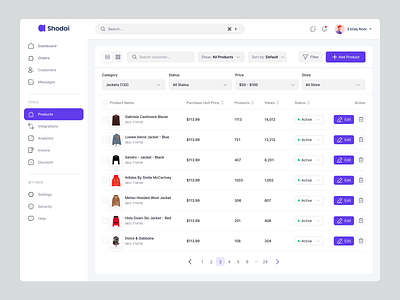 eCommerce Web Application - Product page app design dashboard design dashboard interface dribbble popular ecommerce dashboard filters popular design product dashboard product design product filter product list product page products page saas dashboard uidesign ux design uxdesign web app web application web design