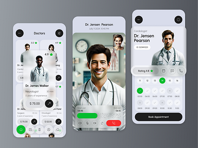 HealthHub - Mobile app 2024 app appointment care design doctor health medical ui uiux