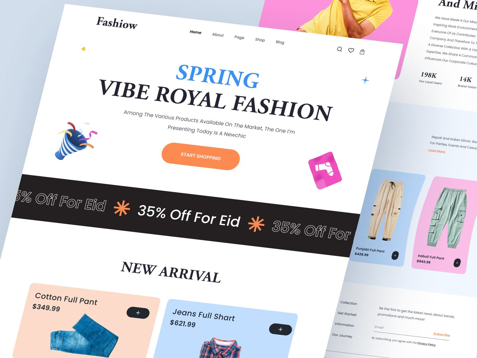 Fashion E-commerce Website Template beauty brutalism e shop ecommerce ecommerce website fashion fashion app fashion landing page fashion website fashionstyle landing page lifestyle online store product design shop shopify shopping shopping cart stylish website design