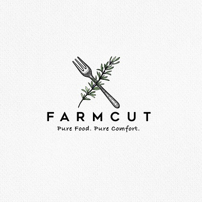 Farmcut Restaurant Logo branding food foodie graphic design logo vector