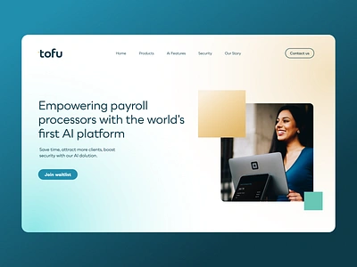 GoTofu hero section home page ui uiux ux web design