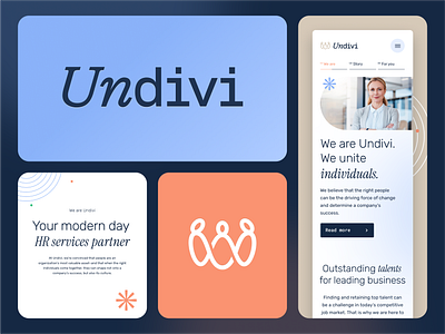 Undivi / Brandbook branding delicate hr identification logo orange serifsans slowinski slowinskipawel subttle symbol typography undivi