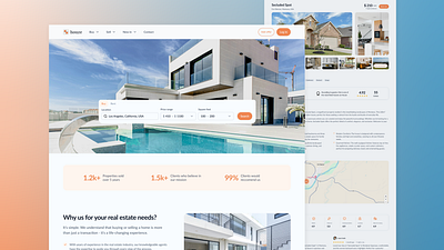 Real estate website house real estate ui web