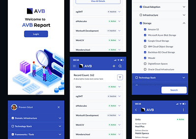 Mobile Screens - Project Report allocation android employee management employee report flow ios login material design mobile application mobile screens organisation information user interface design work