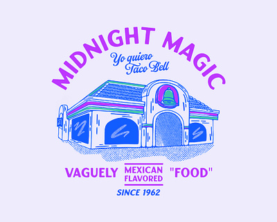 Taco Bell Midnight Magic 2000s 90s illustration magic mexican restaurant taco taco bell typography