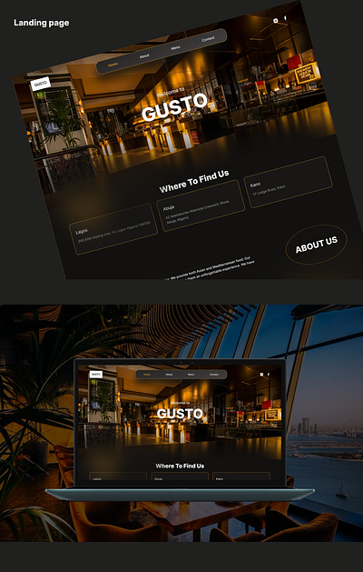 Restaurant UI/UX Design figma restuarant web ui web web design