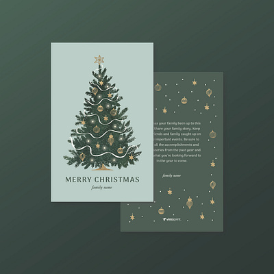 Holiday Card / Christmas Tree Non Photo christmas tree graphic design green holiday card design no photo